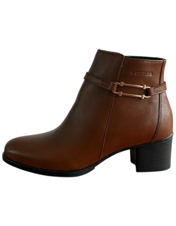 Δερμάτινο Γυναικείo Μποτάκι - F445