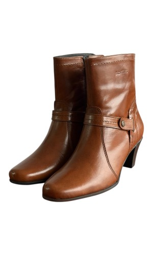 Δερμάτινο Γυναικείo Μποτάκι - F448