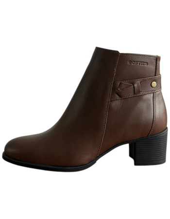 Δερμάτινο Γυναικείo Μποτάκι - F455