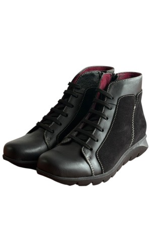 Δερμάτινο Γυναικείo Μποτάκι - F519