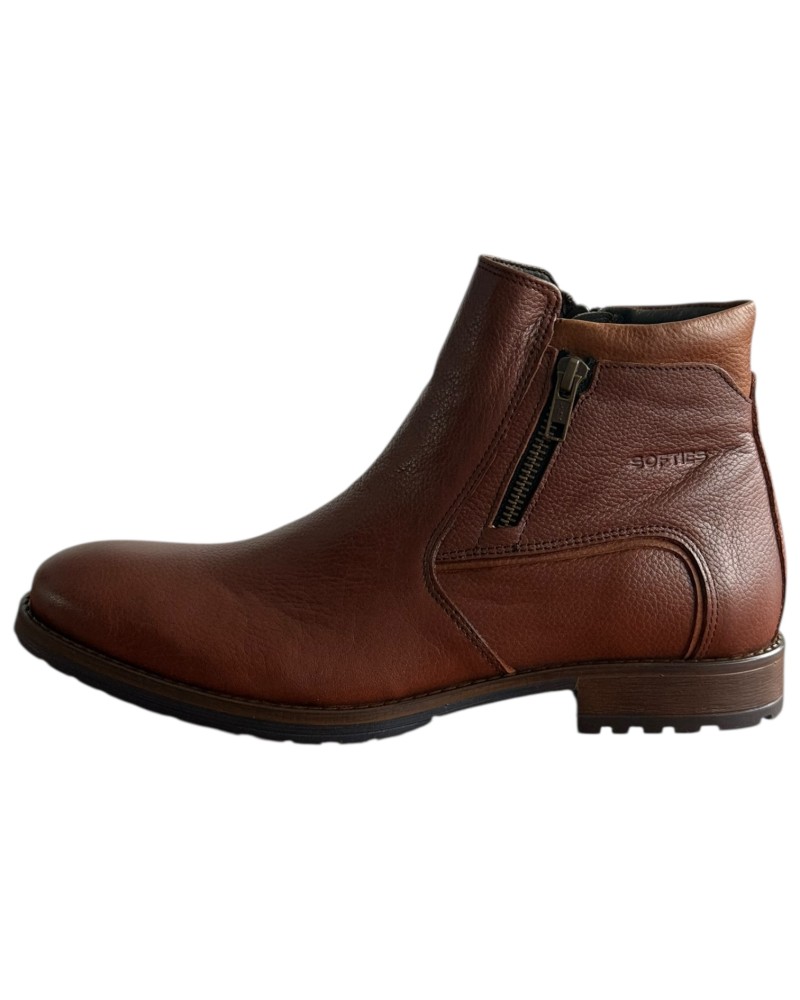  Δερμάτινο Ανδρικό Μποτάκι - F534