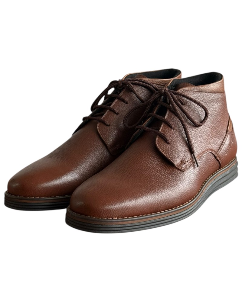  Δερμάτινο Ανδρικό Μποτάκι - F546