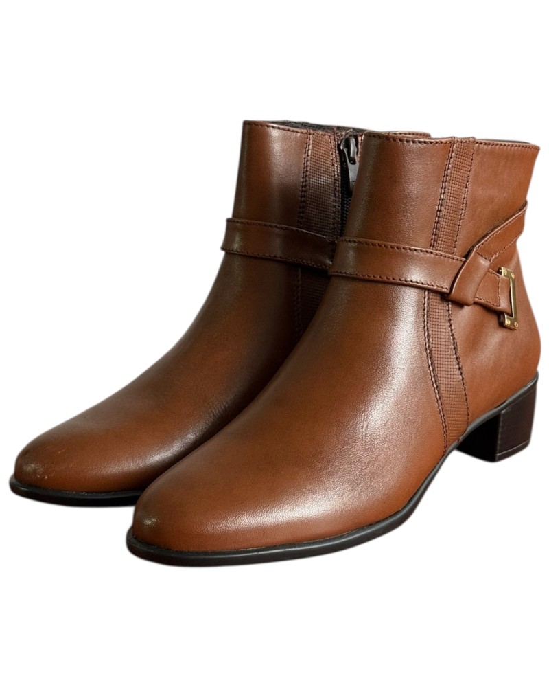 Δερμάτινο Γυναικείo Μποτάκι - F628