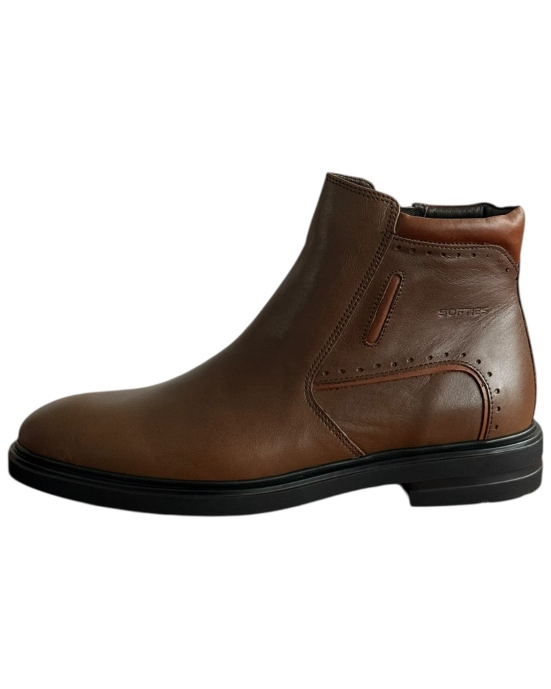  Δερμάτινο Ανδρικό Μποτάκι - F631