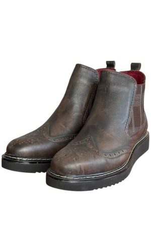  Δερμάτινο Ανδρικό Μποτάκι - F727