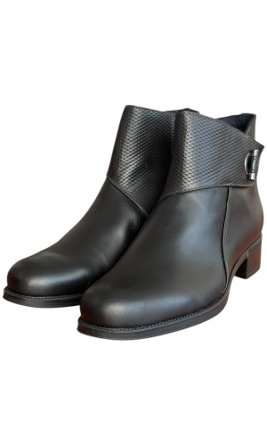 Δερμάτινο Γυναικείo Μποτάκι - F728