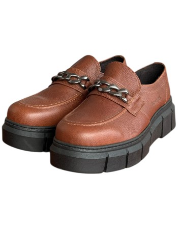  Δερμάτινο Γυναικείo Μοκασίνι - F738