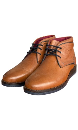  Δερμάτινο Ανδρικό Μποτάκι - F822