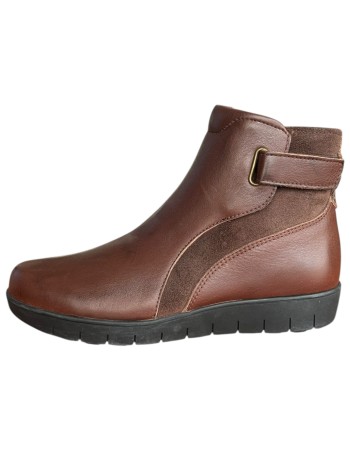 Δερμάτινο Γυναικείo Μποτάκι - F854