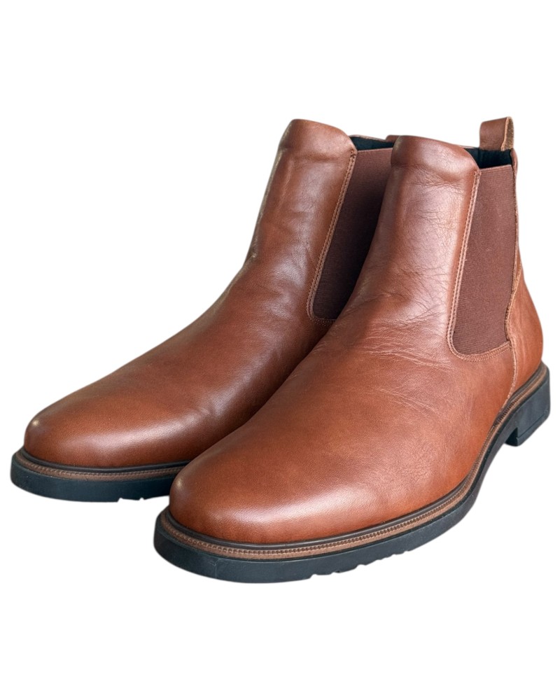  Δερμάτινο Ανδρικό Μποτάκι - F974