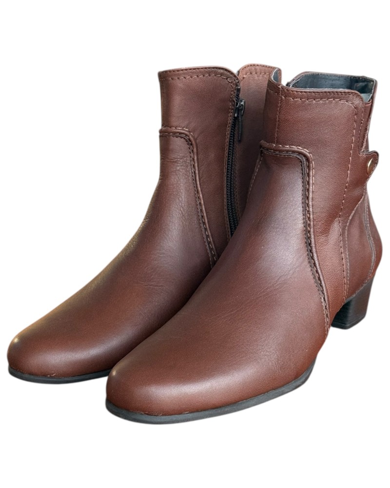 Δερμάτινο Γυναικείo Μποτάκι - F981