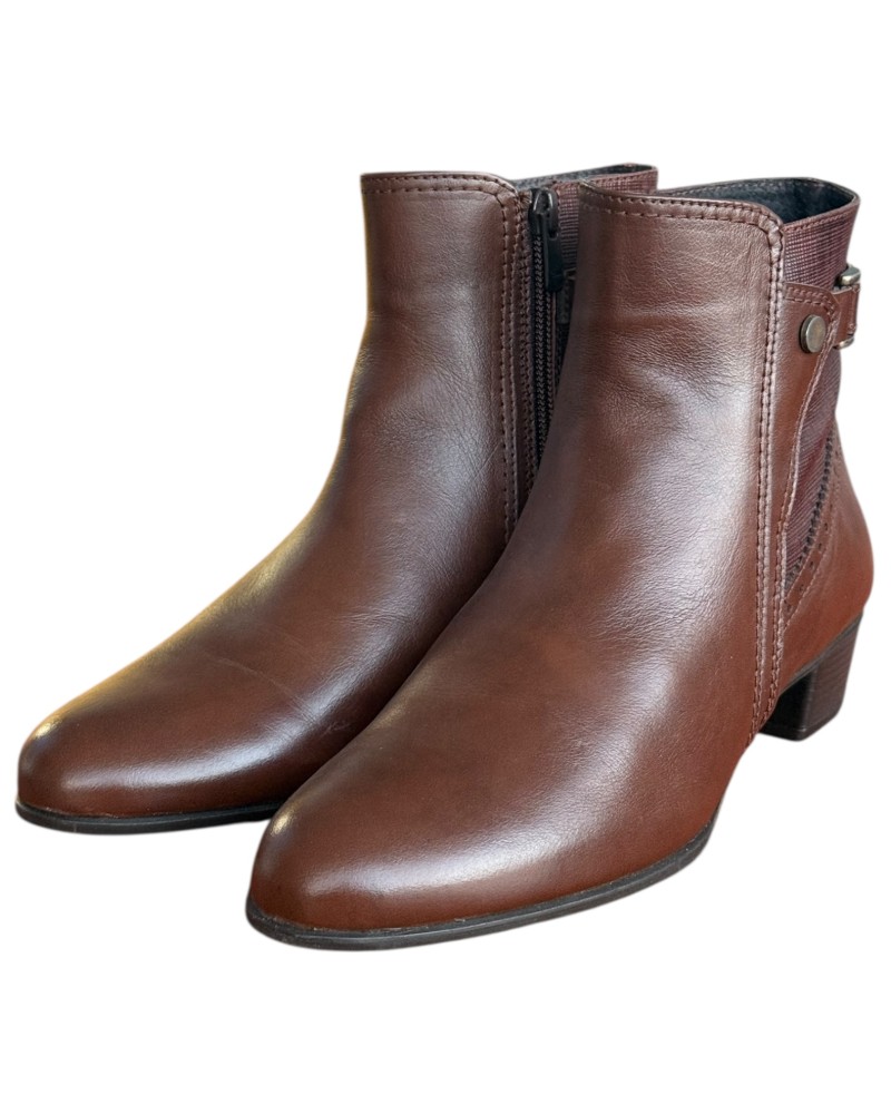 Δερμάτινο Γυναικείo Μποτάκι - F982