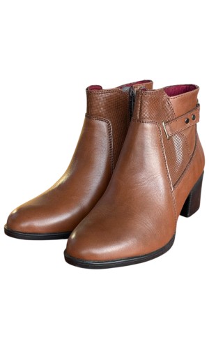 Δερμάτινο Γυναικείo Μποτάκι - F983