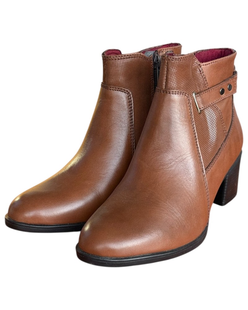 Δερμάτινο Γυναικείo Μποτάκι - F983