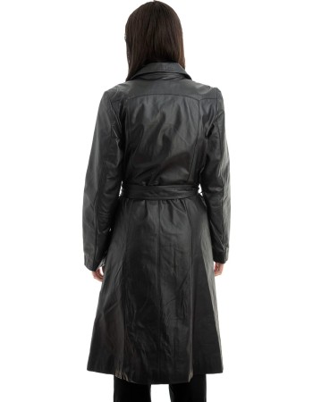 Γνήσιο Γυναικέιο Δερμάτινο Παλτό - H1