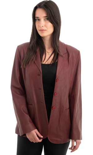 Γνήσιο Γυναικέιο Δερμάτινο Σακάκι - H2