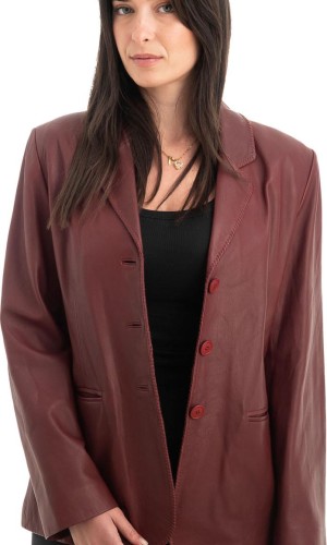 Γνήσιο Γυναικέιο Δερμάτινο Σακάκι - H2