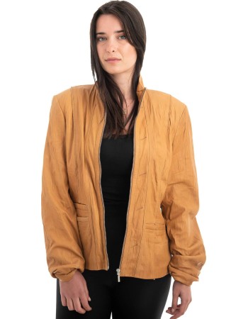 Γνήσιο Γυναικέιο Δερμάτινο Μπουφάν - H3