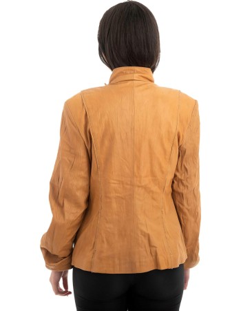 Γνήσιο Γυναικέιο Δερμάτινο Μπουφάν - H3