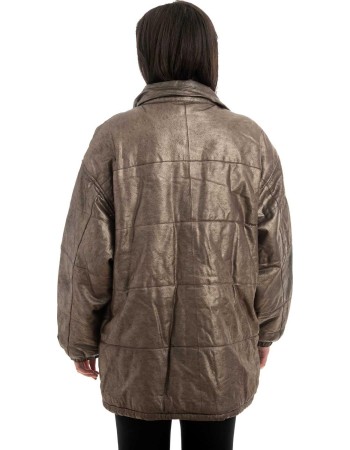 Γνήσιο Γυναικέιο Δερμάτινο Μπουφάν - H4