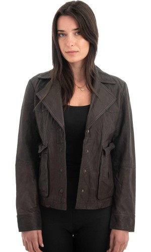 Γνήσιο Γυναικέιο Δερμάτινο Σακάκι - H6