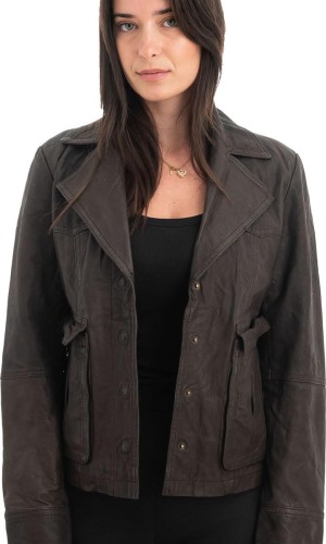 Γνήσιο Γυναικέιο Δερμάτινο Σακάκι - H6