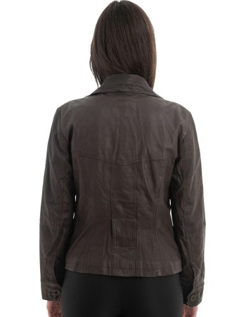 Γνήσιο Γυναικέιο Δερμάτινο Σακάκι - H6