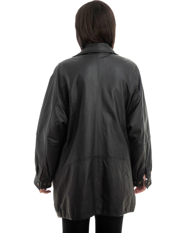 Γνήσιο Γυναικέιο Δερμάτινο Μπουφάν - H8