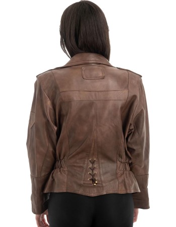 Γνήσιο Γυναικέιο Δερμάτινο Μπουφάν - H9