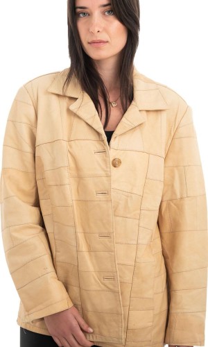 Γνήσιο Γυναικέιο Δερμάτινο Σακάκι - H10