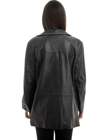 Γνήσιο Γυναικέιο Δερμάτινο Σακάκι - H12