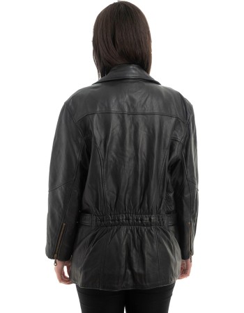Γνήσιο Γυναικέιο Δερμάτινο Μπουφάν - H13