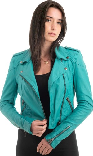 Γνήσιο Γυναικέιο Δερμάτινο Μπουφάν - H15