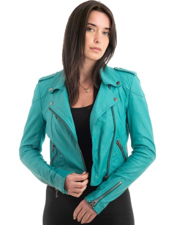 Γνήσιο Γυναικέιο Δερμάτινο Μπουφάν - H15