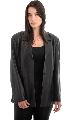 Γνήσιο Γυναικέιο Δερμάτινο Σακάκι - H16