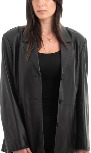 Γνήσιο Γυναικέιο Δερμάτινο Σακάκι - H16