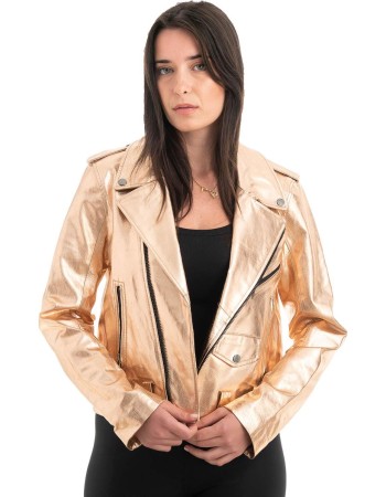 Γνήσιο Γυναικέιο Δερμάτινο Μπουφάν - H17