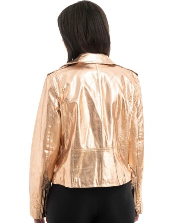 Γνήσιο Γυναικέιο Δερμάτινο Μπουφάν - H17