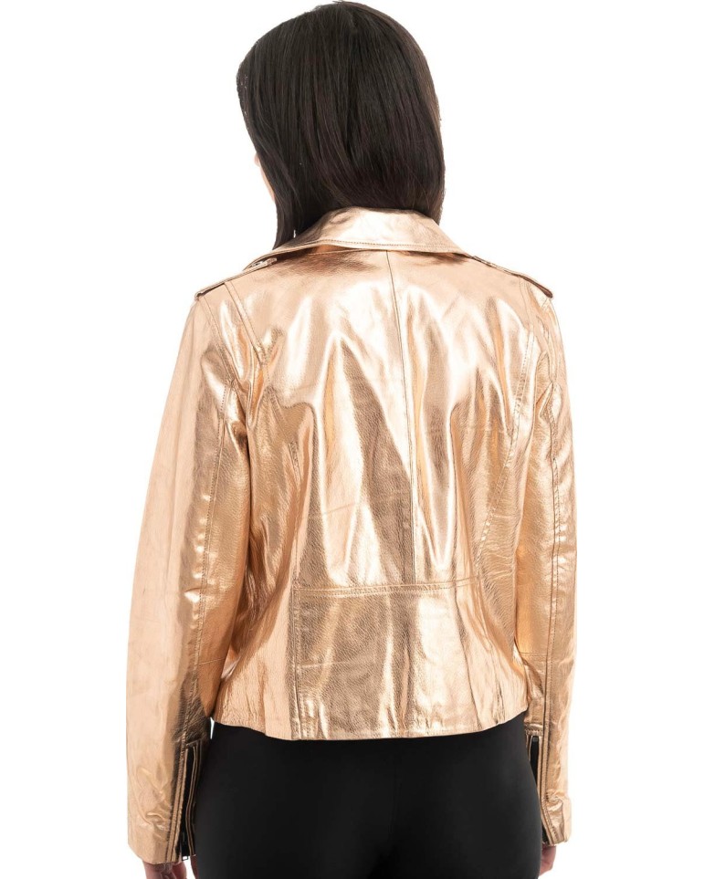 Γνήσιο Γυναικέιο Δερμάτινο Μπουφάν - H17