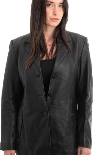Γνήσιο Γυναικέιο Δερμάτινο Σακάκι - H19