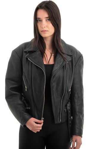 Γνήσιο Γυναικέιο Δερμάτινο Μπουφάν - H21