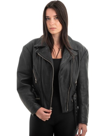 Γνήσιο Γυναικέιο Δερμάτινο Μπουφάν - H21