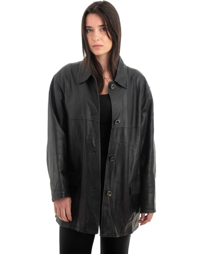 Γνήσιο Γυναικέιο Δερμάτινο Σακάκι - H22