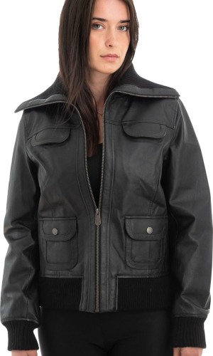 Γνήσιο Γυναικέιο Δερμάτινο Μπουφάν - H23