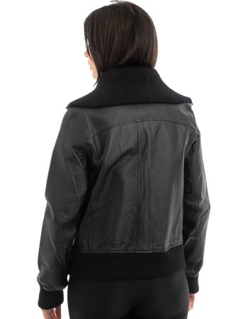Γνήσιο Γυναικέιο Δερμάτινο Μπουφάν - H23