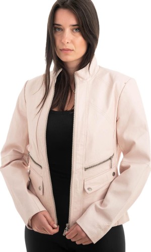 Γνήσιο Γυναικέιο Δερμάτινο Μπουφάν - H24