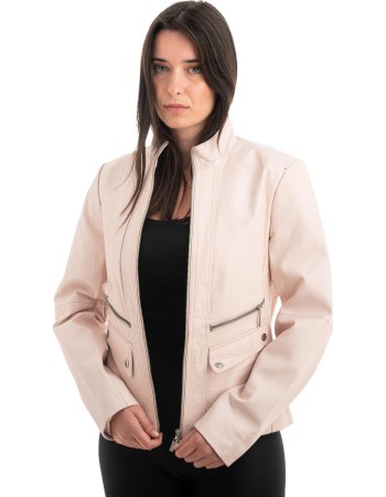 Γνήσιο Γυναικέιο Δερμάτινο Μπουφάν - H24