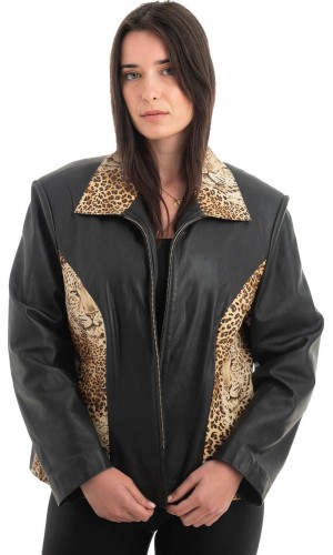 Γνήσιο Γυναικέιο Δερμάτινο Μπουφάν - H26