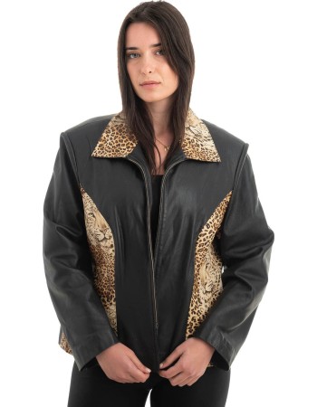 Γνήσιο Γυναικέιο Δερμάτινο Μπουφάν - H26