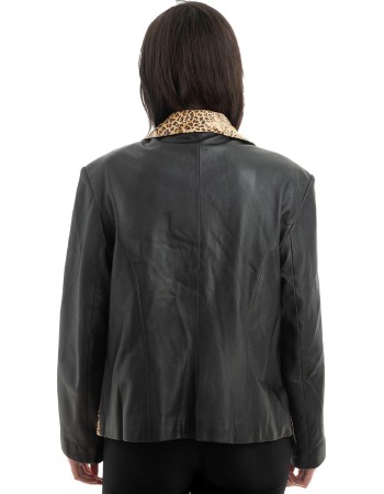 Γνήσιο Γυναικέιο Δερμάτινο Μπουφάν - H26